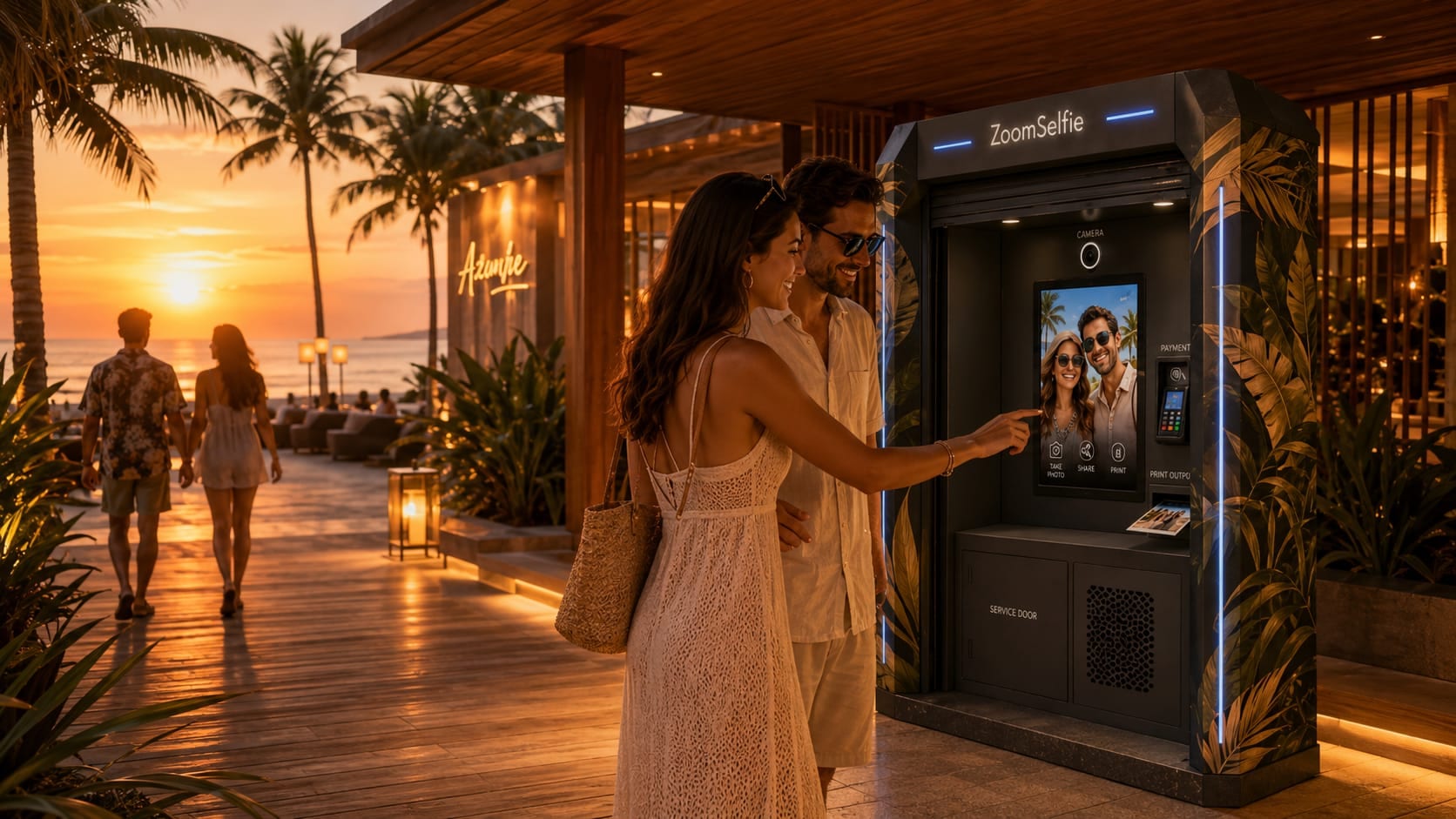 Guests creating a personalized resort memory