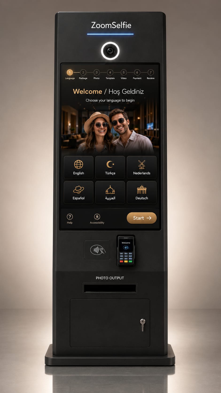 Your configured ZoomSelfie kiosk